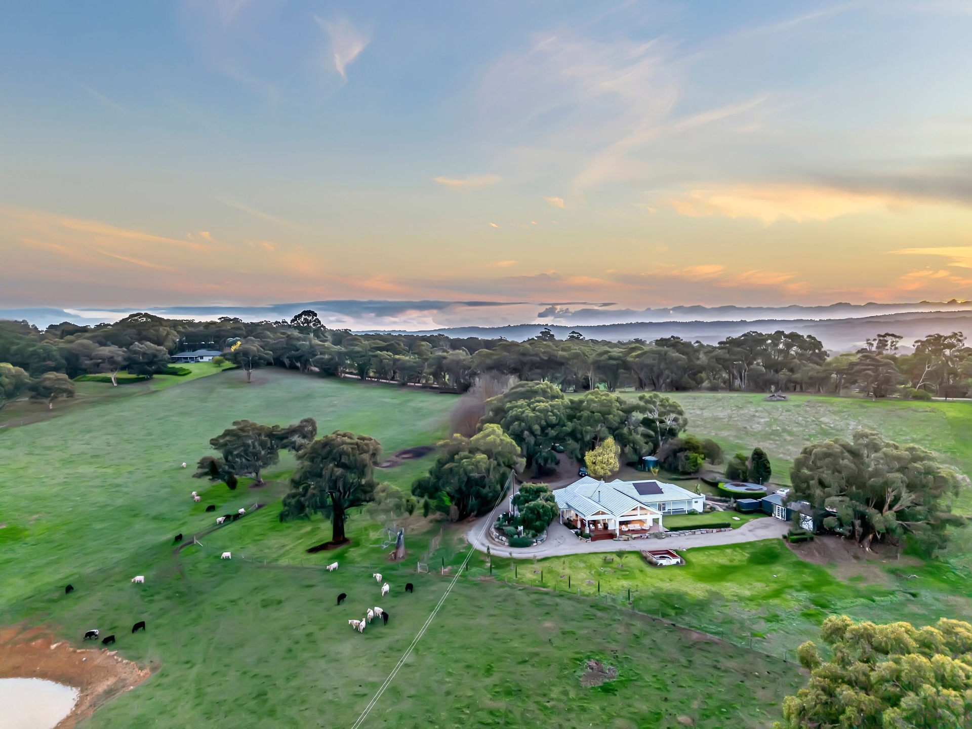 Adelaide Hills property aerial